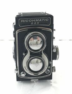 【HM1128】RICOHMATIC 225 リコーマチック 二眼カメラ RIKENON RICOH VIEWER 1:3.5 f＝8㎝ No.27428 レンズ 付属品付き