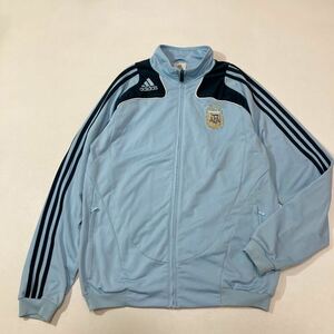 245 adidas アディダス サッカー アルゼンチン代表 トラックジャケット トレーニング ジャージ サイズL スポーツ サイドライン 40213AJ