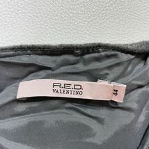 286 RED VALENTINO レッド バレンティノ カシミヤ混 イタリア製 シャギー ワンピース ドレス ノースリーブ 裾レース 44 パーティー 40202Q_画像3