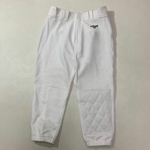 248 美品 MIZUNO ミズノ 野球 練習用 ユニフォームパンツ レギュラー ひざ二重 サイズL 白 12JD9F60 防汚 ベースボール 部活 40207AF_画像1