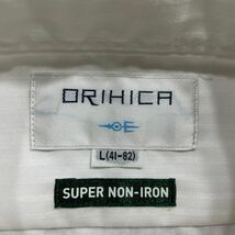 64 ORIHICA オリヒカ 長袖 ワイシャツ スーパーノンアイロン サイズL ビジネス オフィス コットン ホワイト 白 メンズ 40223V_画像3