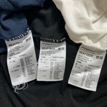 75 UNIQLO ユニクロ HEATTECH ヒートテック レース トップス 3枚セット サイズM ブラック 黒 ホワイト 白 ネイビー 紺 レディース 40226J_画像4