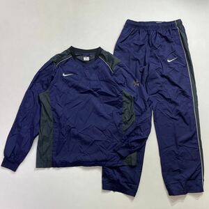 67 NIKE ナイキ ウォームアップ セットアップ 上下 トレーニングウェア サイズXL ウィンドブレーカー スウッシュ刺繍 薄地 スポーツ 40227J