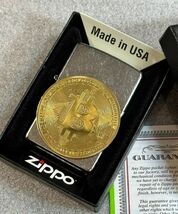 ■新品 ZIPPO USA輸入 ビットコイン 仮想通貨 ゴールド 暗号通貨 ライター ジッポー 喫煙具 メタル貼り U35_画像1