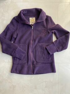 サイズ160cm★紫色のフリース　パープル ジップアップ ジャケット