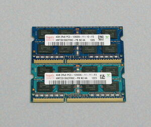 ☆HYNIX　メモリー 4GB×２枚/PC3-12800S/DDR3-1600[479]