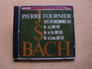 ＊【CD】PIERRE FOURNIER（チェロ）／バッハ SUITES FOR UNACCOMPANIED CELLO　NOS.1，4＆5（30CD-3027）（日本盤）初期盤
