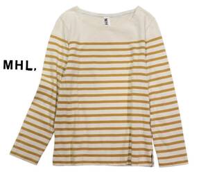 マーガレットハウエル MHL MARGARET HOWELL コットン100％ カットソー バスクシャツ Ⅱ