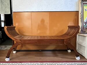 karutini bench resort interior cheeks entranceway chair Asian furniture Bali personal delivery possibility 