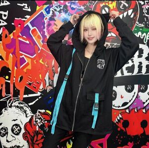 ニーア　nier　猫耳×ハーネス装飾付きZIP PARKA〔ミケ〕　新品　パーカー　ねこ　猫耳