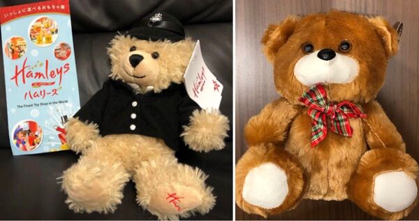 【30%クーポンご利用下さい!】 Hamleys テディベア ぬいぐるみ & パンフレット + スタッフドアニマルテディベア