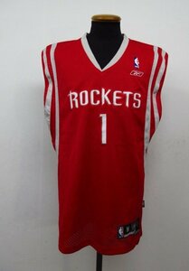 y1315 極美品 NBA トレイシー マグレディ ユニフォーム　M　レッド reebok authentics ヒューストン ロケッツ Rockets バスケットボール　