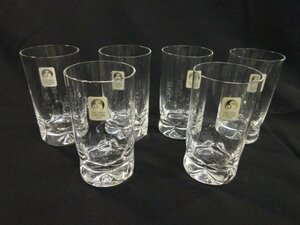 t7738　未使用保管品　SASAKI CRYSTAL　グラス6点　コップ　クリスタルガラス　佐々木クリスタル