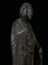 d0206 小さな時代の木彫 仏教美術 阿弥陀如来立像 仏像 阿弥陀様_画像4