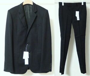 22AW JOHN LAWRENCE SULLIVAN ジョンローレンスサリバン 2Bジャケット パンツ セットアップ スーツ 48/48 黒 ★定価13.2万円★