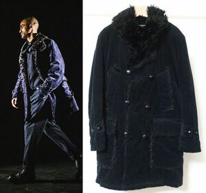 Engineered Garments エンジニアードガーメンツ Mackinaw 6W Corduroy マッキーノ コーデュロイ ファー コート XS 黒