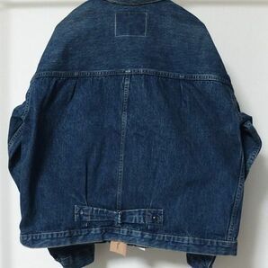 or slow orslow オアスロウ Lot 6011 1st type 40's PLEATED FRONT BLOUSE T-BACK TYPE Used Wash デニム ジャケット Gジャン 4/XLの画像2