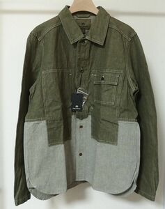 Nigel Cabourn ナイジェルケーボン UTILITY MIX SHIRT ユーティリティ 切替 シャツ ジャケット 50