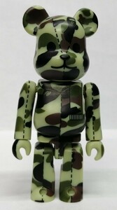 ベアブリック　エイプ　迷彩　BE@RBRICK 100% メディコムトイ x A BATHING APE フィギュア