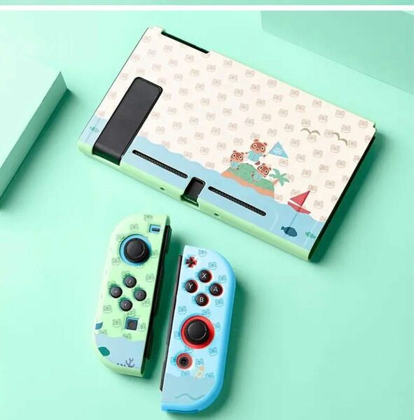 Nintendo Switch 任天堂　switch 保護カバー　どうぶつの森　ジョイコンカバー　ボタン Joy-Con