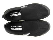 【訳あり未使用】SKECHERS GO WALK MASSAGE FIT 超軽量 クッショニングマッサージスリッポン 左23.5cm 右23cm BKWT 定価12,650円【1160】_画像3