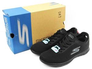 【訳あり未使用】SKECHERS GO WALK LITE 超軽量 高反発 高クッション 5GEN メッシュスリッポンスニーカー 左25.0cm 右24.0cm BBK【1171】