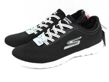 【訳あり未使用】SKECHERS GO WALK LITE 超軽量 高反発 高クッション 5GEN メッシュスリッポンスニーカー 左23.5cm 右23.0cm BKW【1180】_画像2