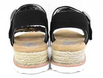 【訳あり未使用】SKECHERS DESERT KISS クッション性◎ 軽量 キャンバスストラップサンダル 左26cm 右25cm ブラック 定価6,050円【1192】_画像4