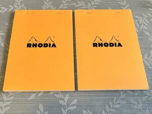 2冊セット：定番 BLOC RHODIA No.16（5x5 5mm方眼罫）14.8 x 21 cm A5サイズ オレンジ ブロックロディア