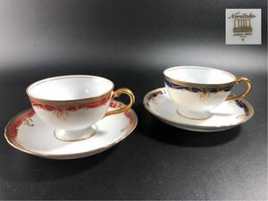 1000円〜■★Noritake★ノリタケ ダイヤモンドコレクション カップ&ソーサー 金彩 洋食器 2客 まとめ★okoy2513362-311★r30117