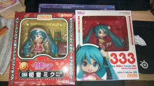 初音ミク　ねんどろいど　サンタ、浴衣ver