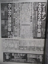 週刊文春　令和4年4月14日　松下奈緒　プーチン2022秋の失脚　ディズニーランドは悪夢の国　プロヂューサーが女優に強要した局部写真_画像2