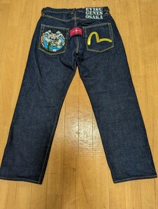 EVISU　ブラックバス　デニム　36 エヴィス