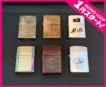 【5AU島02011F】１円スタート★Zippo★ジッポ★Mr.JUNKO★Mercedes-Benz★NY Mets★オイルライター★喫煙具★6本★おまとめ★火花確認済み_画像1