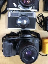 【1SK半01002F】★1円スタート★フィルムカメラ★まとめ★12個セット★PENTAX★KONCA★RICOH★MINOLTA★Fuji★部品取り★動作未確認_画像3