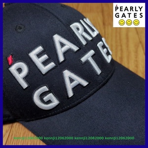 限定完売 正規品 パーリーゲイツ PEARLY GATES BIGロゴ キャップ フリーサイズ 調節可能 男女兼用 紺 NV 旬なスタイリングを格上げします。