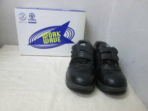 (7)♪安全靴 WORK WAVE 静電靴 ブラック サイズ23.5EEEE