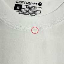 カーハート Tシャツ 半袖 CARHARTT K87 ワークウェア ポケット メンズ レディース トップス カットソー USサイズ ルーズフィット XS 白_画像7