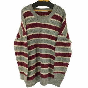 DISCOVERED(ディスカバード) 17AW ボーダー柄 プルオーバー ウールニット メンズ FREE 中古 古着 0244