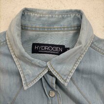 HYDROGEN(ハイドロゲン) スカル刺繍デニムシャツ レディース JPN：S 中古 古着 0806_画像3