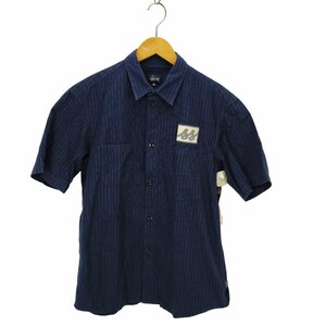 Stussy(ステューシー) ワッペン付きストライプ半袖シャツ メンズ JPN：L 中古 古着 1123