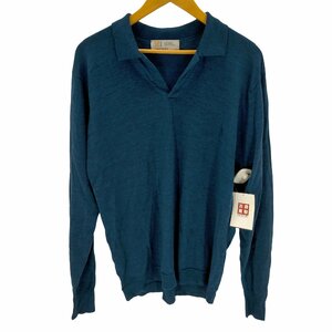 JOHN SMEDLEY(ジョンスメドレー) スキッパー ウール ニット メンズ JPN：L 中古 古着 1223