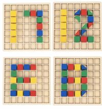 【人気】ブロックパズル　絵合わせ　タングラム　パズル　知育玩具　モンテッソーリ_画像5