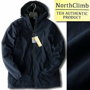 新品 ノースクライム 撥水 防寒 中綿切替 裏フリース フーディー ブルゾン L 紺 【9-2507_8】 North Climb 秋冬 保温 メンズ ジャケット