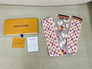 【美品】〈本物保障〉 Louis Vuitton ルイヴィトン M77697 バンドー ダミエ ポップアップ スカーフ 箱あり おしゃれ カラフル