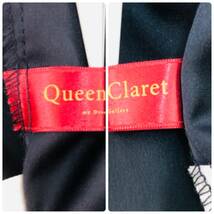 k3265 美品 Queen Claret クイーンクラレット ドレス 透け感 裏地 ビジュー サイズ3 黒 レディース 華やか エレガントガーリーチック_画像8