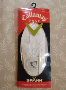 タグなし未使用品　キャロウェイ Callaway　グローブ(両手)　19cm(LADIES)　ホワイト　人工皮革