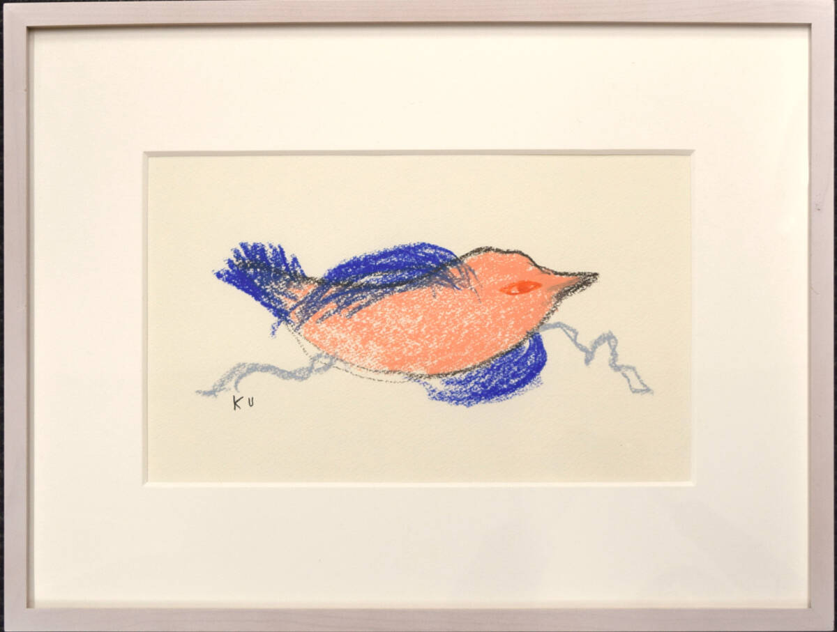 [Authenticity guaranteed] Seitaro Kuroda Bird crayon and pastel drawing/popular illustrator, artwork, painting, pastel painting, crayon drawing