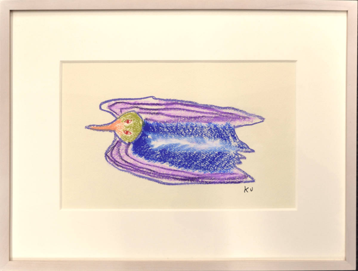 [Authenticité garantie] Crayon oiseau Seitaro Kuroda, Dessin au pastel/Illustrateur populaire, ouvrages d'art, peinture, peinture au pastel, dessin au crayon