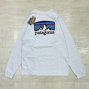 21aw 2021 新品 patagonia パタゴニア L/S FITZ ROY HORIZONS RESPONSIBILI TEE 38514 ロゴ ロングスリーブ Tシャツ ロンT WHI サイズ S